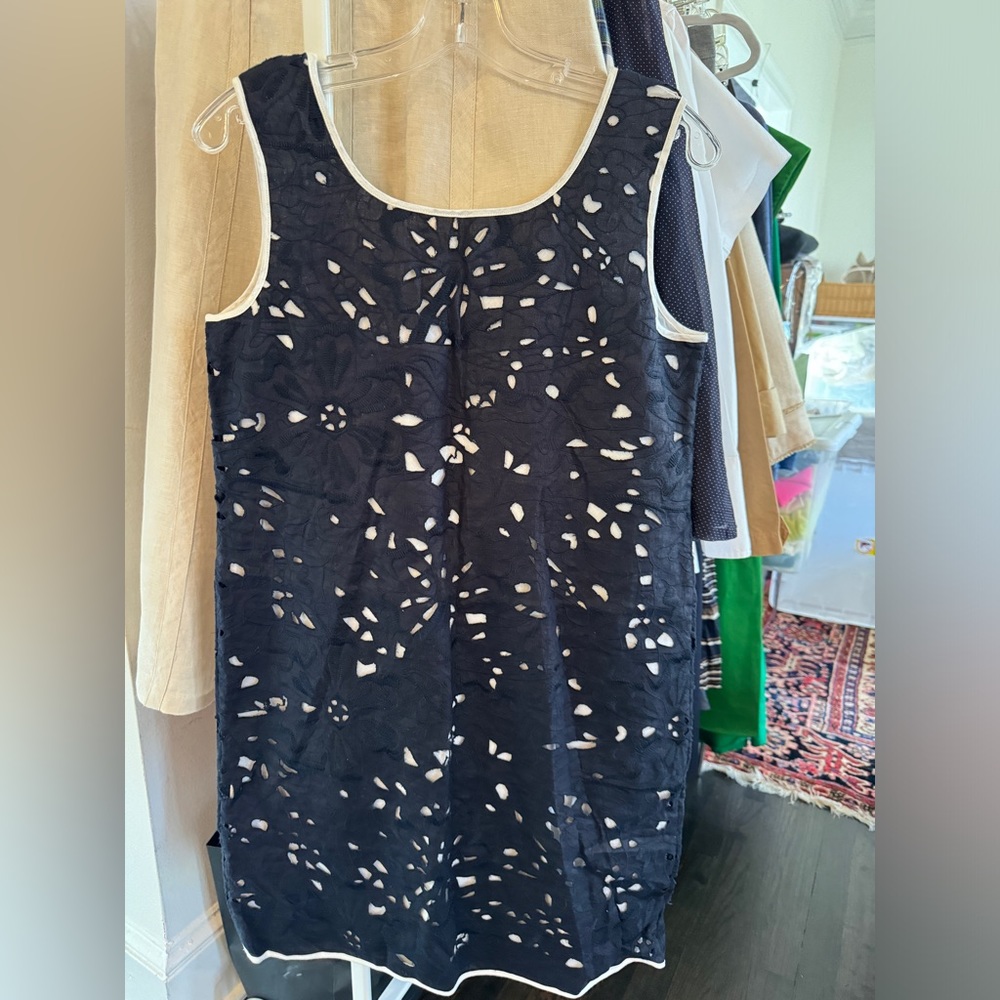 Lands end eyelet linen dress